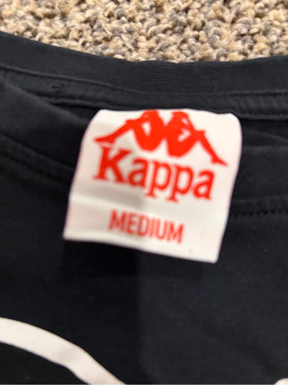 Kappa Black Tee with White Heart Logo - Picture 2 of 3